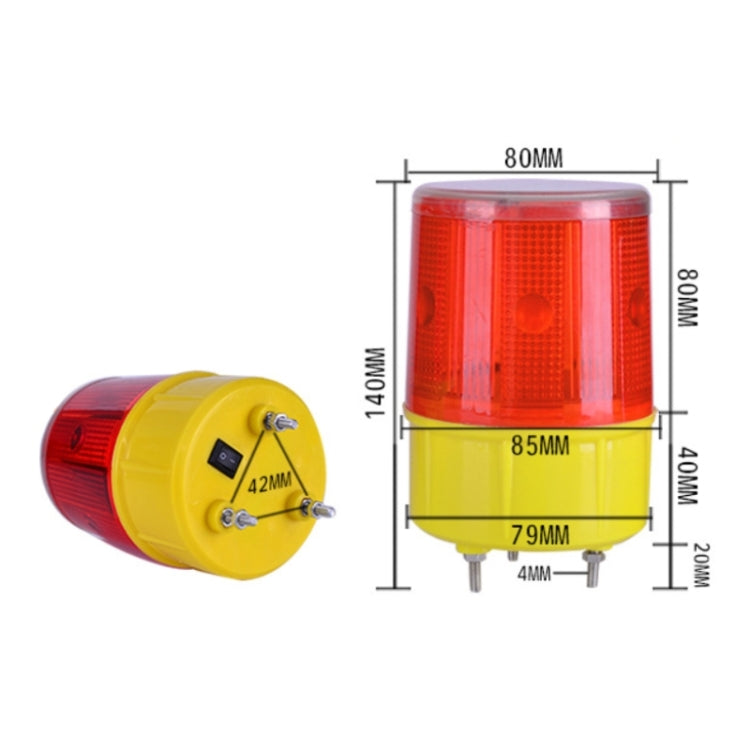 Night Solar Safety Warning Flash Light, Specification:01 Screw Fixed(White) - Warning Lights by PMC Jewellery | Online Shopping South Africa | PMC Jewellery | Buy Now Pay Later Mobicred