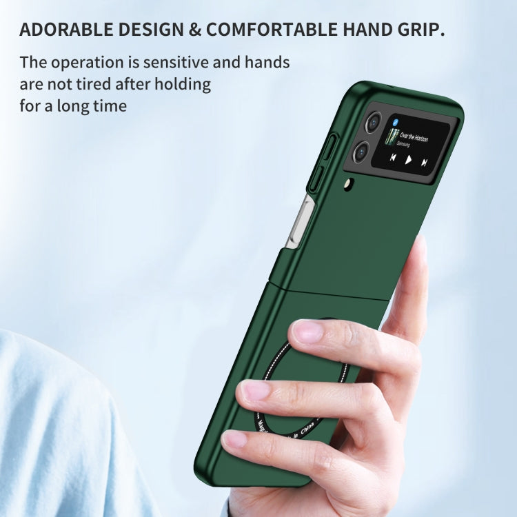 For Samsung Galaxy Z Flip4 Magsafe Magnetic Folding PC Phone Case(Green) - Galaxy Z Flip4 5G Cases by PMC Jewellery | Online Shopping South Africa | PMC Jewellery