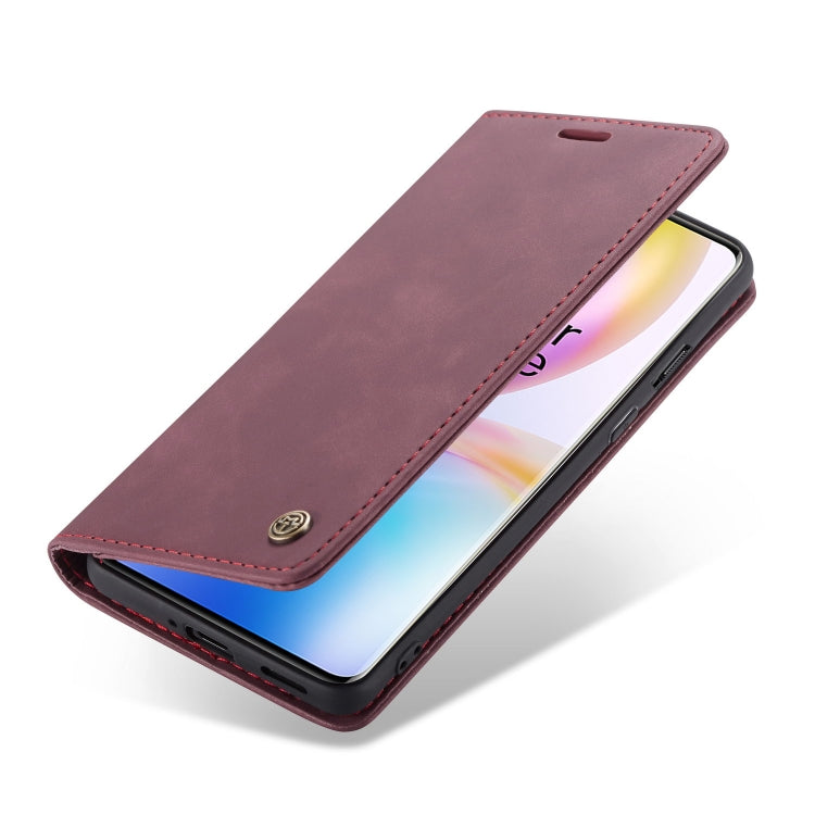 For OnePlus 8 Pro CaseMe Multifunctional Horizontal Flip Leather Case, with Card Slot & Holder & Wallet(Wine Red) - OnePlus Cases by CaseMe | Online Shopping South Africa | PMC Jewellery | Buy Now Pay Later Mobicred