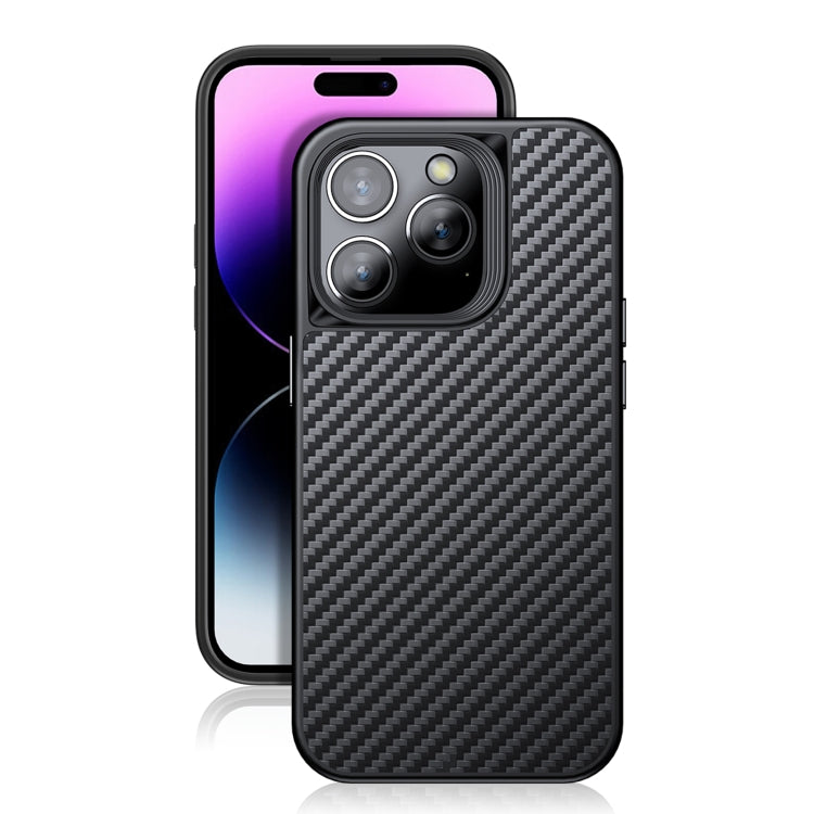 For iPhone 14 Pro Max wlons Magsafe Carbon Fiber Kevlar TPU Phone Case(Black) - iPhone 14 Pro Max Cases by wlons | Online Shopping South Africa | PMC Jewellery | Buy Now Pay Later Mobicred