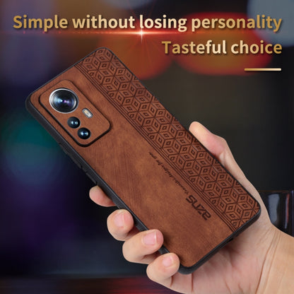 For Xiaomi 12 Pro / 12S Pro AZNS 3D Embossed Skin Feel Phone Case(Brown) - Xiaomi Cases by AZNS | Online Shopping South Africa | PMC Jewellery | Buy Now Pay Later Mobicred