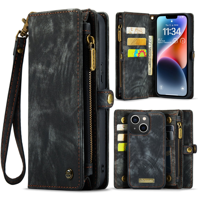 For iPhone 14 CaseMe 008 Detachable Multifunctional Leather Phone Case(Black) - iPhone 14 Cases by CaseMe | Online Shopping South Africa | PMC Jewellery | Buy Now Pay Later Mobicred