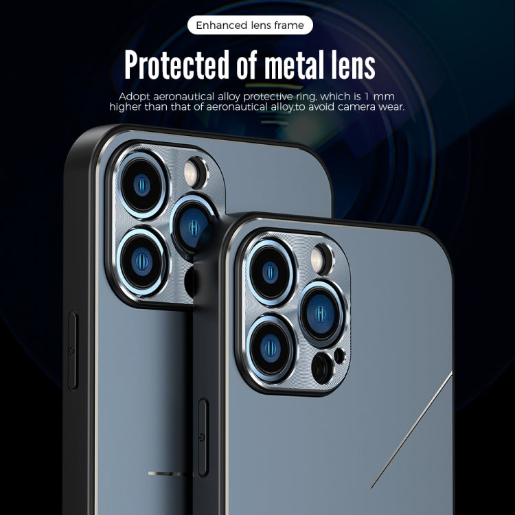 For iPhone 14 Pro R-JUST RJ52 3-Line Style Metal TPU Shockproof Phone Case(Black) - iPhone 14 Pro Cases by R-JUST | Online Shopping South Africa | PMC Jewellery