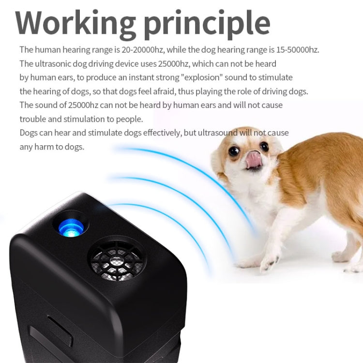 Rechargeable Ultrasonic Bark Stopper Automatic Identification of Sonic Dog Trainer(Grey) - Training Aids by PMC Jewellery | Online Shopping South Africa | PMC Jewellery | Buy Now Pay Later Mobicred
