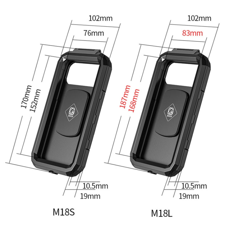 M18L-QD Motorcycle / Bicycle Waterproof Quick Release Mobile Phone Holder - Holder by PMC Jewellery | Online Shopping South Africa | PMC Jewellery | Buy Now Pay Later Mobicred