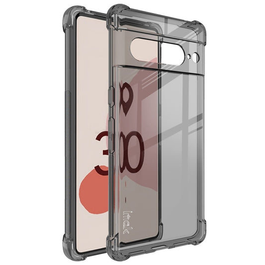 For Google Pixel 7 Pro imak Shockproof Airbag TPU Phone Case(Transparent Black) - Google Cases by imak | Online Shopping South Africa | PMC Jewellery
