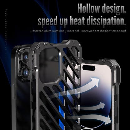 For iPhone 14 R-JUST Breathable Armor Phone Case(Silver Grey) - iPhone 14 Cases by R-JUST | Online Shopping South Africa | PMC Jewellery