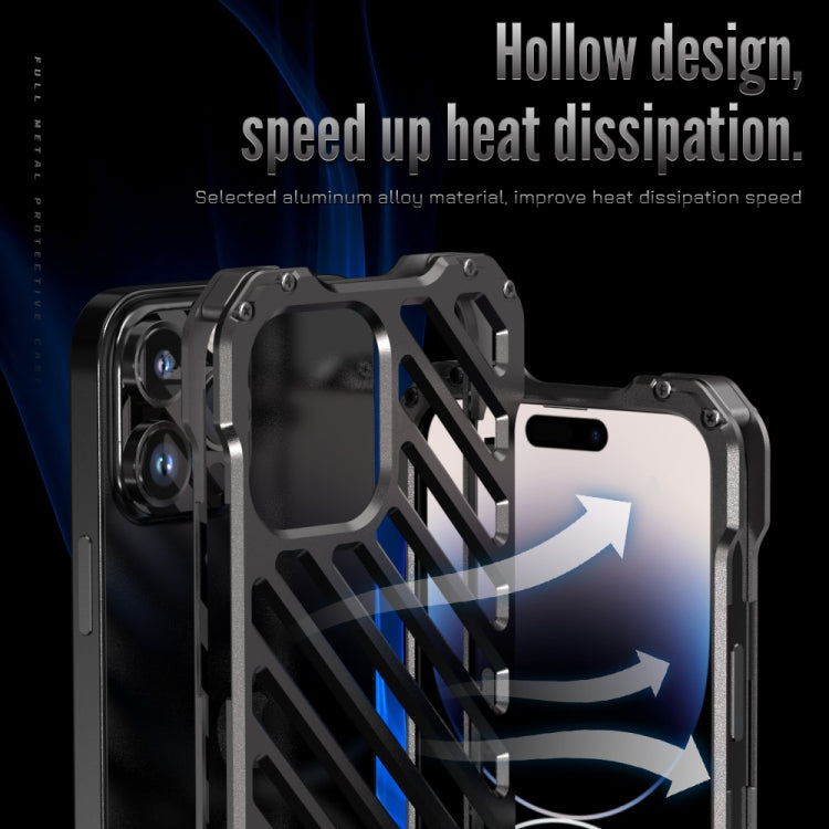 For iPhone 14 Plus R-JUST Breathable Armor Phone Case(Silver Grey) - iPhone 14 Plus Cases by R-JUST | Online Shopping South Africa | PMC Jewellery