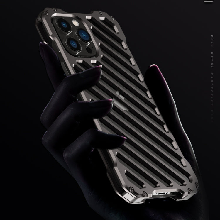 For iPhone 14 Pro Max R-JUST Breathable Armor Phone Case(Silver Grey) - iPhone 14 Pro Max Cases by R-JUST | Online Shopping South Africa | PMC Jewellery