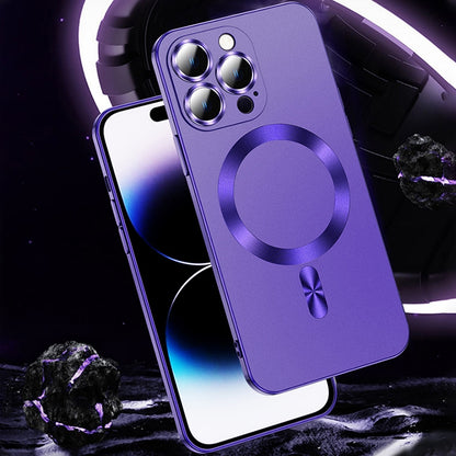 For iPhone 14 Liquid Lens Protector Magsafe Phone Case(Dark Purple) - iPhone 14 Cases by PMC Jewellery | Online Shopping South Africa | PMC Jewellery