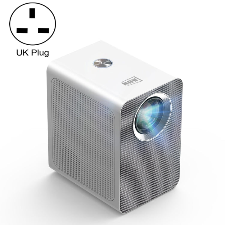 AUN ET50 4 inch 180 Lumens 1920x1080P Smart LED Mini Projector, Plug Type:UK Plug(White) - LED Projector by AUN | Online Shopping South Africa | PMC Jewellery | Buy Now Pay Later Mobicred