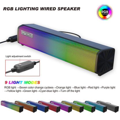 HXSJ Q9 RGB Luminous Computer Speaker Bar -  by HXSJ | Online Shopping South Africa | PMC Jewellery | Buy Now Pay Later Mobicred