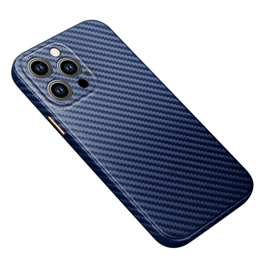 For iPhone 14 Pro Max R-JUST Carbon Fiber Texture Kevlar Phone Case(Blue) - iPhone 14 Pro Max Cases by R-JUST | Online Shopping South Africa | PMC Jewellery