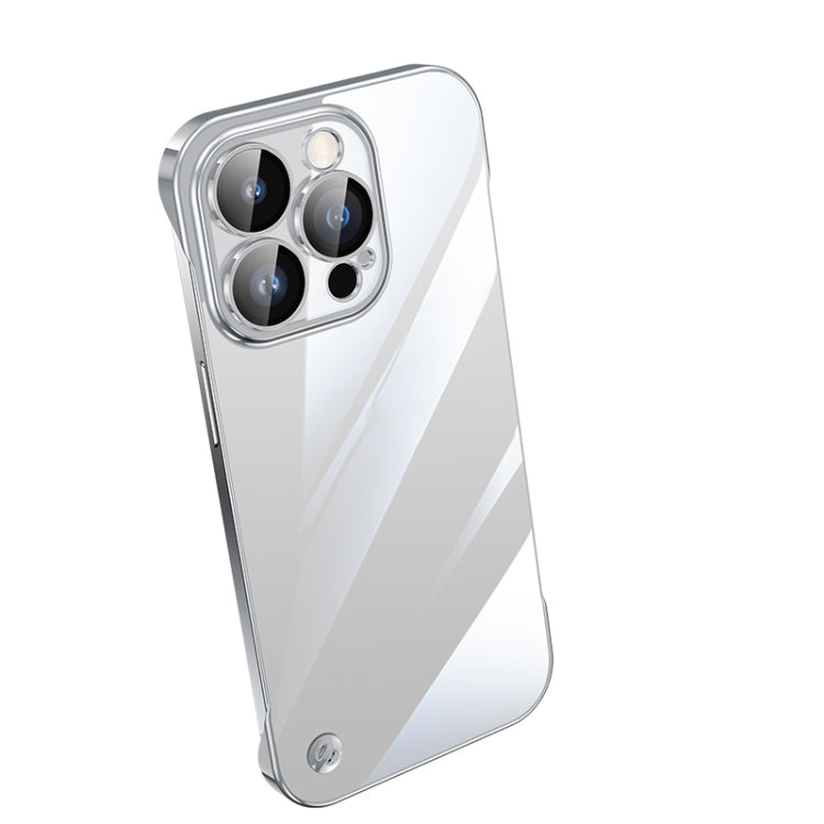 For iPhone 14 Pro Electroplating Frameless Clear PC Phone Case(Silver) - iPhone 14 Pro Cases by PMC Jewellery | Online Shopping South Africa | PMC Jewellery | Buy Now Pay Later Mobicred