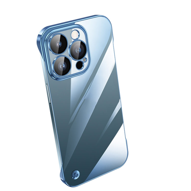 For iPhone 13 Pro Max Electroplating Frameless Clear PC Phone Case(Sierra Blue) - iPhone 13 Pro Max Cases by PMC Jewellery | Online Shopping South Africa | PMC Jewellery | Buy Now Pay Later Mobicred