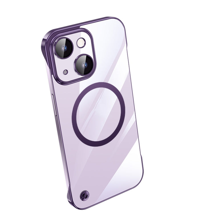 For iPhone 14 Plus Electroplating Frameless Magsafe Magnetic PC Phone Case(Deep Purple) - iPhone 14 Plus Cases by PMC Jewellery | Online Shopping South Africa | PMC Jewellery | Buy Now Pay Later Mobicred