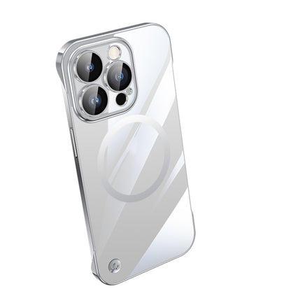 For iPhone 14 Pro Electroplating Frameless Magsafe Magnetic PC Phone Case(Silver) - iPhone 14 Pro Cases by PMC Jewellery | Online Shopping South Africa | PMC Jewellery | Buy Now Pay Later Mobicred