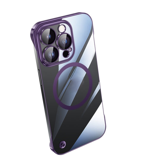 For iPhone 14 Pro Max Electroplating Frameless Magsafe Magnetic PC Phone Case(Deep Purple) - iPhone 14 Pro Max Cases by PMC Jewellery | Online Shopping South Africa | PMC Jewellery | Buy Now Pay Later Mobicred