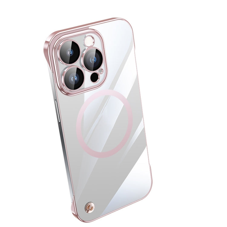 For iPhone 13 Pro Electroplating Frameless Magsafe Magnetic PC Phone Case(Pink) - iPhone 13 Pro Cases by PMC Jewellery | Online Shopping South Africa | PMC Jewellery | Buy Now Pay Later Mobicred