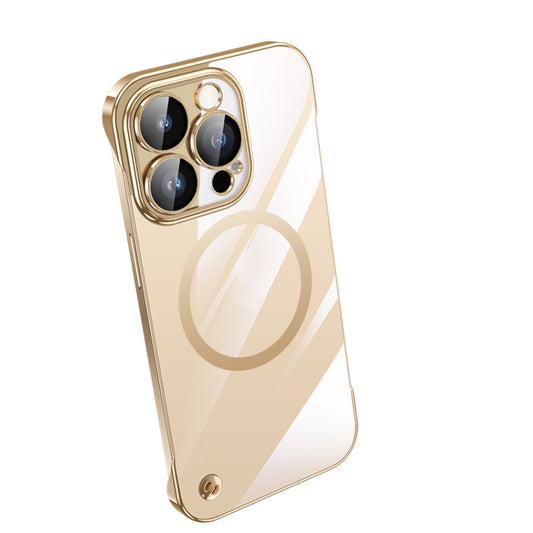 For iPhone 13 Pro Electroplating Frameless Magsafe Magnetic PC Phone Case(Gold) - iPhone 13 Pro Cases by PMC Jewellery | Online Shopping South Africa | PMC Jewellery | Buy Now Pay Later Mobicred