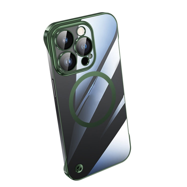 For iPhone 13 Pro Max Electroplating Frameless Magsafe Magnetic PC Phone Case(Green) - iPhone 13 Pro Max Cases by PMC Jewellery | Online Shopping South Africa | PMC Jewellery | Buy Now Pay Later Mobicred