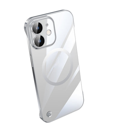 For iPhone 12 Electroplating Frameless Magsafe Magnetic PC Phone Case(Silver) - iPhone 12 / 12 Pro Cases by PMC Jewellery | Online Shopping South Africa | PMC Jewellery | Buy Now Pay Later Mobicred