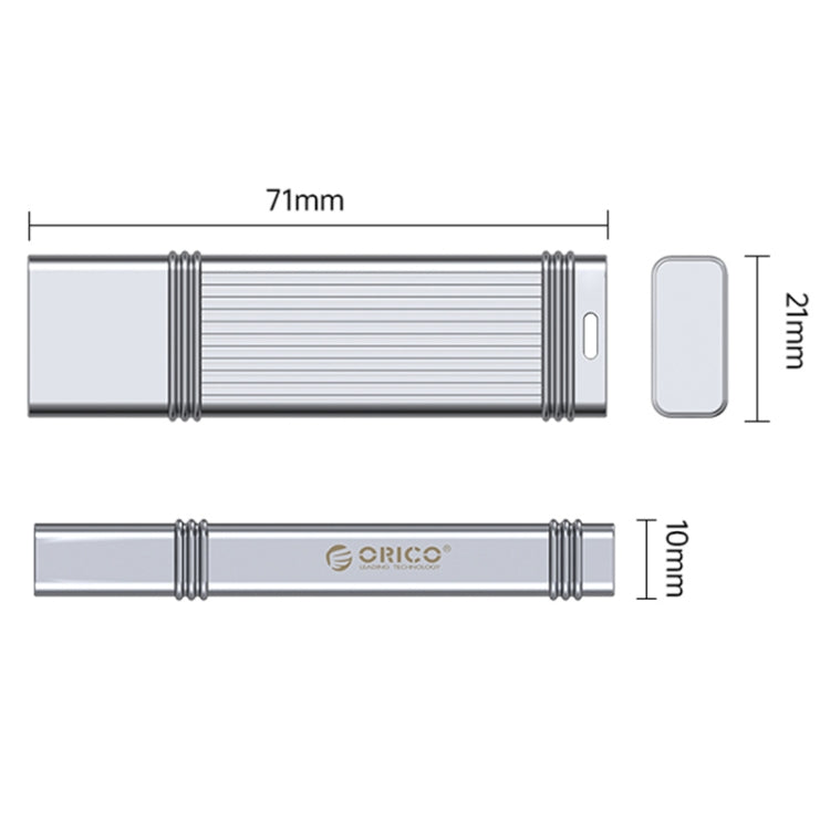 ORICO USB Flash Drive, Read: 100MB/s, Write: 50MB/s, Memory:64GB, Port:USB-A(Silver) - USB Flash Drives by ORICO | Online Shopping South Africa | PMC Jewellery | Buy Now Pay Later Mobicred