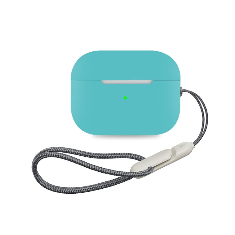 For AirPods Pro 2 Earphone Silicone Protective Case(Lake Blue) - For AirPods Pro 2 by PMC Jewellery | Online Shopping South Africa | PMC Jewellery | Buy Now Pay Later Mobicred