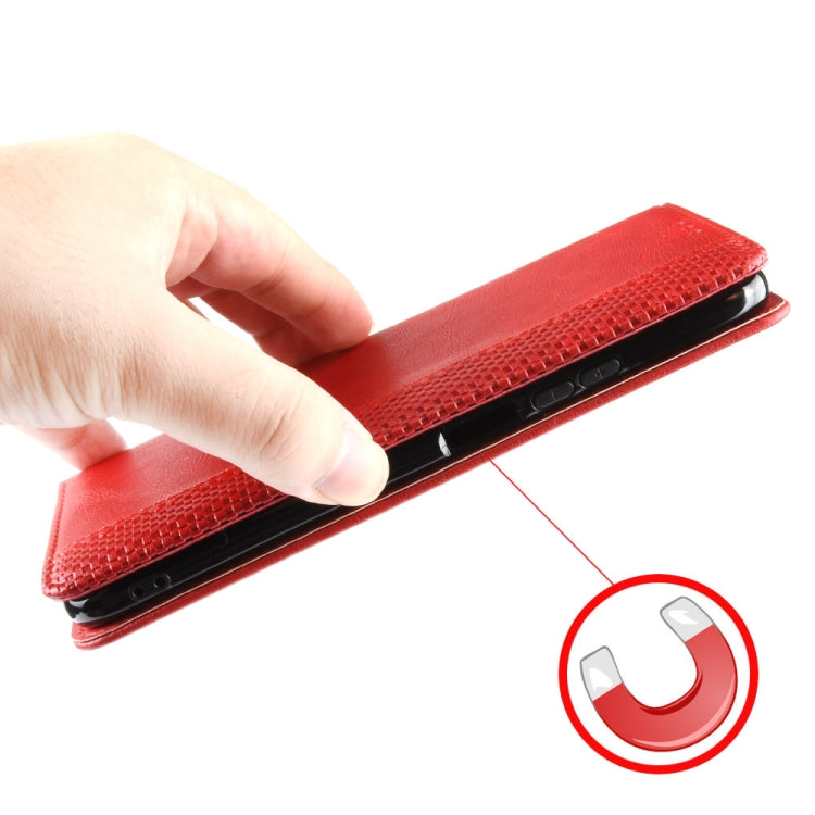 For Blackview OSCAL C80 Magnetic Buckle Retro Texture Leather Phone Case(Red) - More Brand by PMC Jewellery | Online Shopping South Africa | PMC Jewellery | Buy Now Pay Later Mobicred