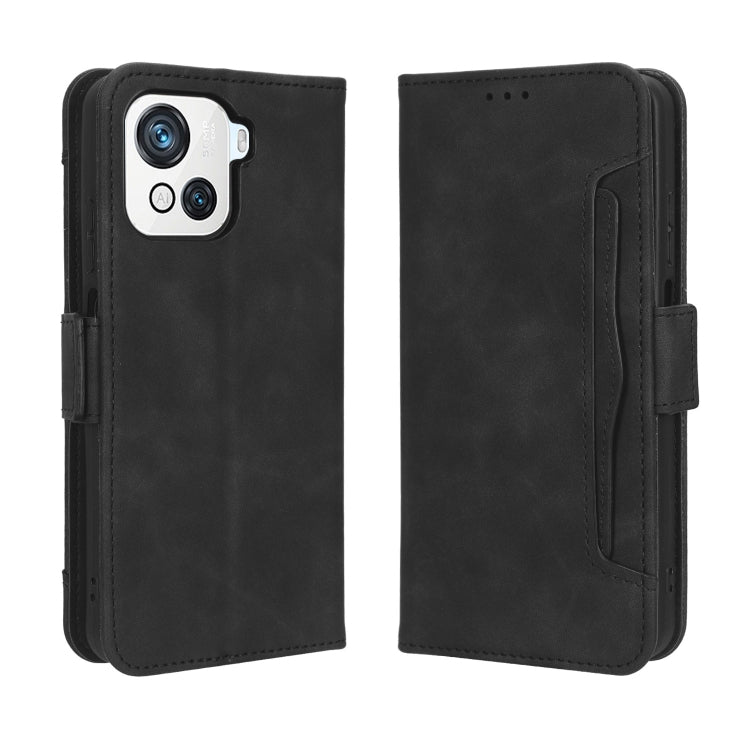 For Blackview OSCAL C80 Skin Feel Calf Texture Card Slots Leather Phone Case(Black) - More Brand by PMC Jewellery | Online Shopping South Africa | PMC Jewellery | Buy Now Pay Later Mobicred