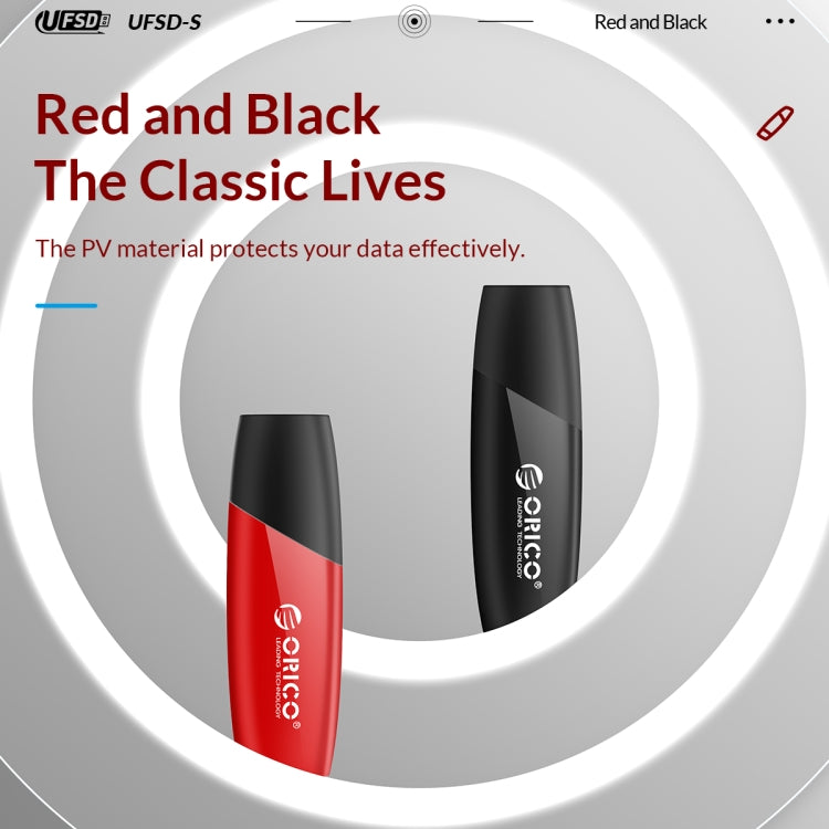 ORICO UFS Flash Drive, Read: 450MB/s, Write: 350MB/s, Memory:64GB, Port:USB-A(Red) - USB Flash Drives by ORICO | Online Shopping South Africa | PMC Jewellery | Buy Now Pay Later Mobicred