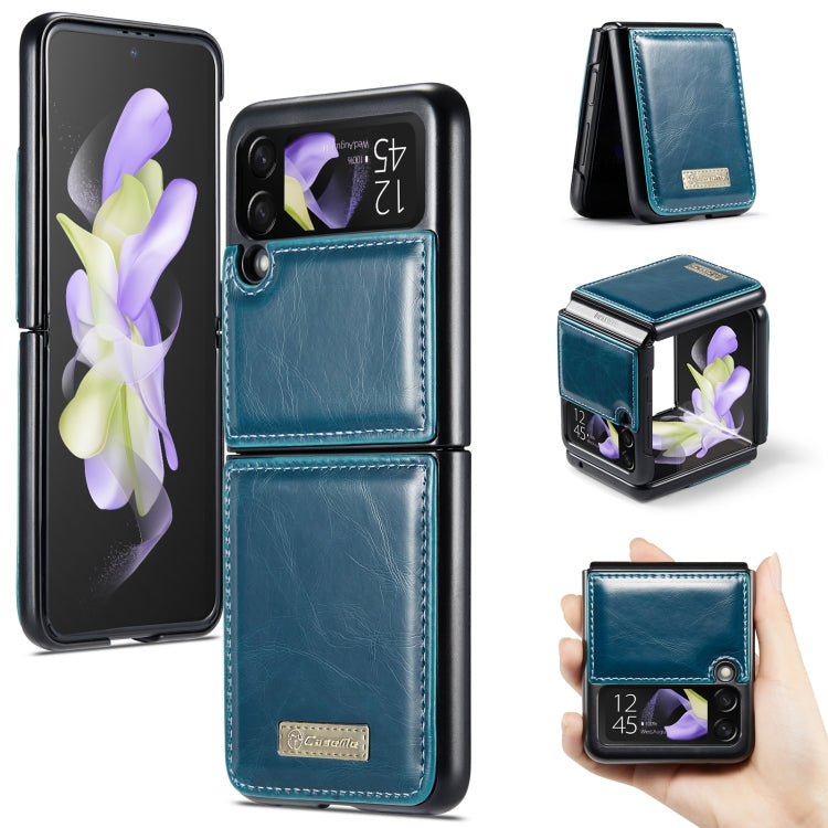 For Samsung Galaxy Z Flip4 CaseMe 003 Crazy Horse Texture Leather Phone Case(Blue) - Galaxy Z Flip4 5G Cases by CaseMe | Online Shopping South Africa | PMC Jewellery | Buy Now Pay Later Mobicred