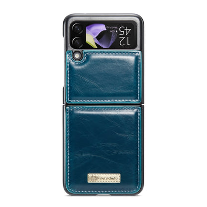 For Samsung Galaxy Z Flip4 CaseMe 003 Crazy Horse Texture Leather Phone Case(Blue) - Galaxy Z Flip4 5G Cases by CaseMe | Online Shopping South Africa | PMC Jewellery | Buy Now Pay Later Mobicred