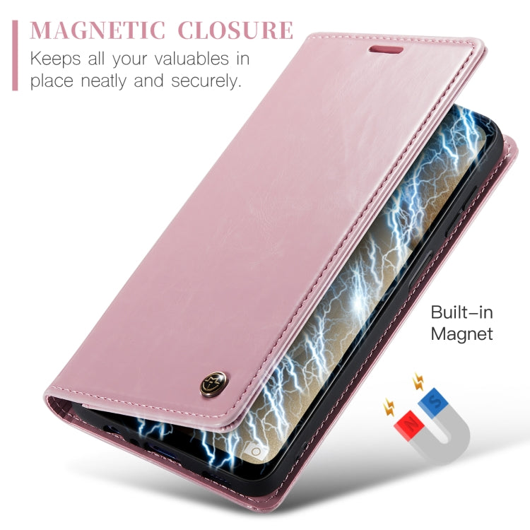 For Samsung Galaxy A12 CaseMe 003 Crazy Horse Texture Leather Phone Case(Rose Gold) - Galaxy Phone Cases by CaseMe | Online Shopping South Africa | PMC Jewellery | Buy Now Pay Later Mobicred