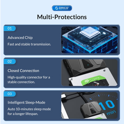 ORICO UTS2 USB 3.0 2.5-inch SATA HDD Adapter with Silicone Case, Cable Length:1m - USB to IDE / SATA by ORICO | Online Shopping South Africa | PMC Jewellery | Buy Now Pay Later Mobicred