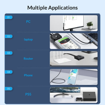 ORICO UTS2 USB 3.0 2.5-inch SATA HDD Adapter with 12V 2A Power Adapter, Cable Length:0.5m(AU Plug) - USB to IDE / SATA by ORICO | Online Shopping South Africa | PMC Jewellery | Buy Now Pay Later Mobicred