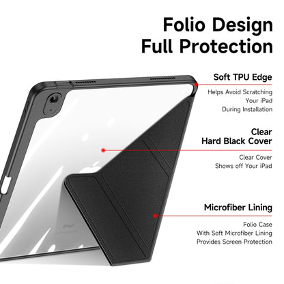 For iPad 10th Gen 10.9 2022 DUX DUCIS Magi Series Smart Leather Tablet Case(Black) - iPad 10th Gen 10.9 Cases by DUX DUCIS | Online Shopping South Africa | PMC Jewellery | Buy Now Pay Later Mobicred