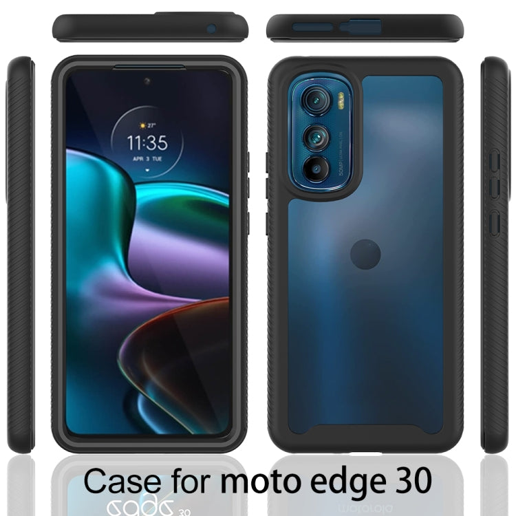 For Motorola Moto Edge 30 Starry Sky Full Body Hybrid Shockproof Phone Case(Black) - Motorola Cases by PMC Jewellery | Online Shopping South Africa | PMC Jewellery