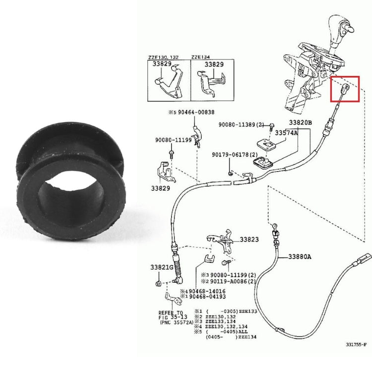 For Toyota Corolla 2003-2008 Car Automatic Transmission Gear Shifting Cable End Connector Bushing - Others by PMC Jewellery | Online Shopping South Africa | PMC Jewellery