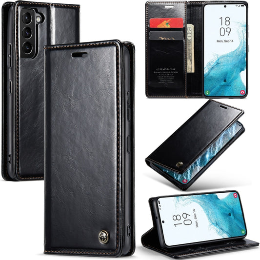 For Samsung Galaxy S22+ 5G CaseMe 003 Crazy Horse Texture Leather Phone Case(Black) - Galaxy S22+ 5G Cases by CaseMe | Online Shopping South Africa | PMC Jewellery | Buy Now Pay Later Mobicred