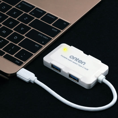 Onten OTN-9102 4-port USB3.0 Portable HUB Docking Station(Black) - USB HUB by Onten | Online Shopping South Africa | PMC Jewellery | Buy Now Pay Later Mobicred