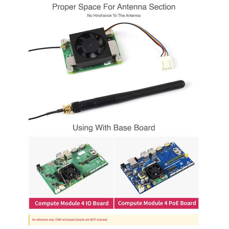 Waveshare Dedicated 3007 Cooling Fan for Raspberry Pi Compute Module 4 CM4, Power Supply:5V - Other Accessories by WAVESHARE | Online Shopping South Africa | PMC Jewellery | Buy Now Pay Later Mobicred