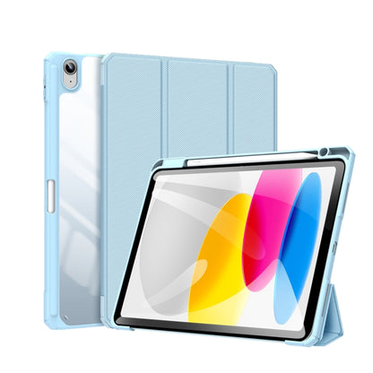 For iPad 10th Gen 10.9 2022 DUX DUCIS TOBY Series Antiskid Leather Smart Tablet Case(Blue) - iPad 10th Gen 10.9 Cases by DUX DUCIS | Online Shopping South Africa | PMC Jewellery | Buy Now Pay Later Mobicred