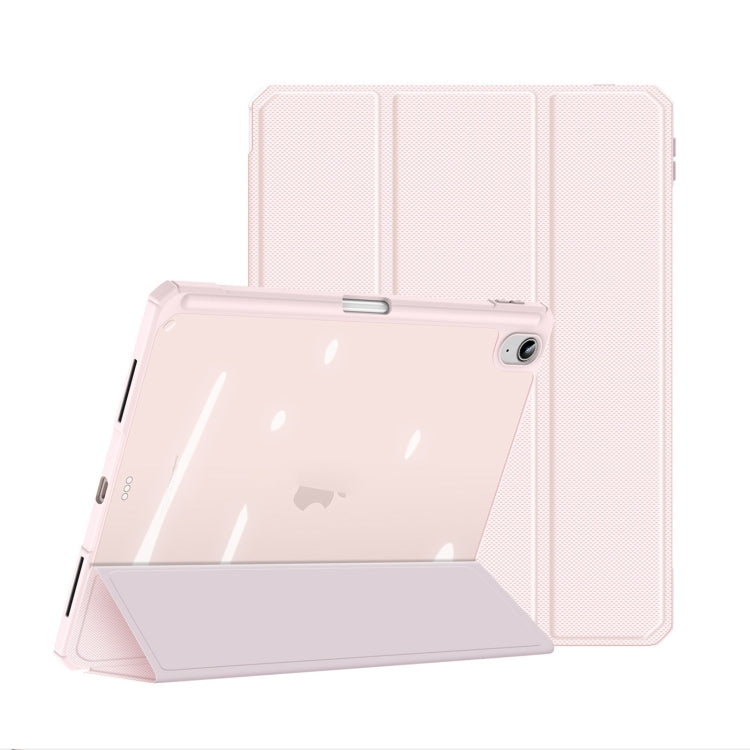 For iPad 10th Gen 10.9 2022 DUX DUCIS TOBY Series Antiskid Leather Smart Tablet Case(Pink) - iPad 10th Gen 10.9 Cases by DUX DUCIS | Online Shopping South Africa | PMC Jewellery | Buy Now Pay Later Mobicred