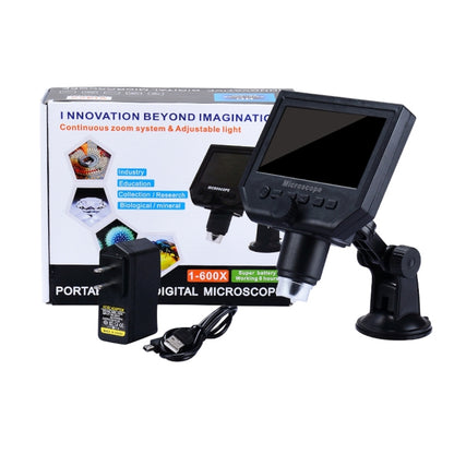 G600 600X 3.6MP 4.3 inch HD LCD Display Portable Digital Microscope, Plug:EU Plug - Digital Microscope by PMC Jewellery | Online Shopping South Africa | PMC Jewellery | Buy Now Pay Later Mobicred