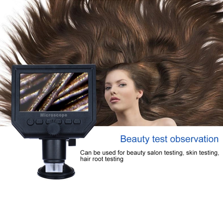 G600 600X 3.6MP 4.3 inch HD LCD Display Portable Digital Microscope, Plug:UK Plug - Digital Microscope by PMC Jewellery | Online Shopping South Africa | PMC Jewellery | Buy Now Pay Later Mobicred