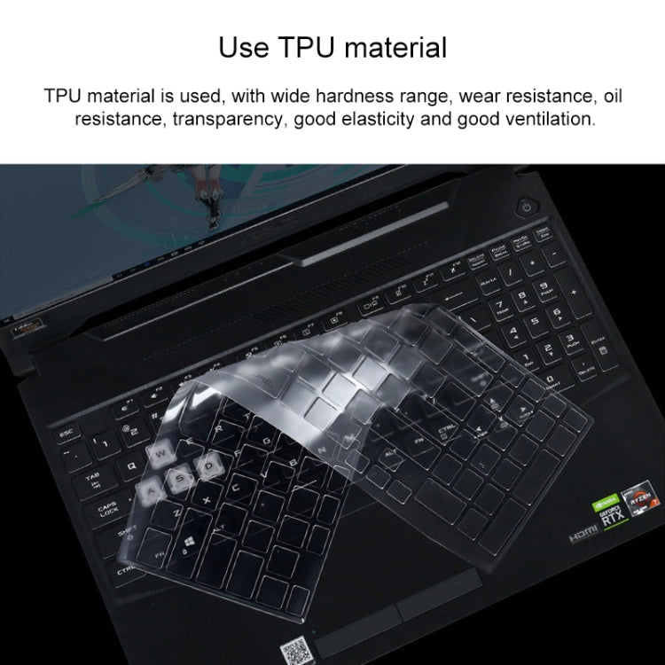 For Asus FA506IU 15.6 inch Transparent and Dustproof TPU Laptop Keyboard Protective Film - Keyboard Protector by PMC Jewellery | Online Shopping South Africa | PMC Jewellery | Buy Now Pay Later Mobicred