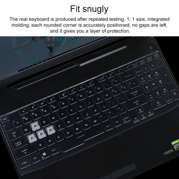 For Asus FA506IU 15.6 inch Transparent and Dustproof TPU Laptop Keyboard Protective Film - Keyboard Protector by PMC Jewellery | Online Shopping South Africa | PMC Jewellery | Buy Now Pay Later Mobicred