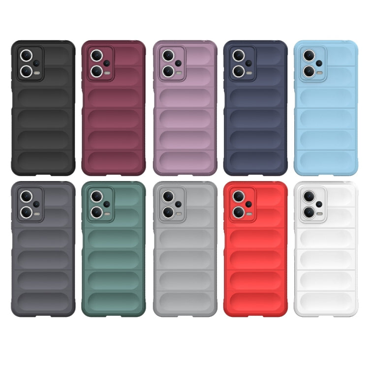 For Xiaomi Redmi Note 12 5G /  Note 12 5G India Magic Shield TPU + Flannel Phone Case(Grey) - Note 12 Cases by PMC Jewellery | Online Shopping South Africa | PMC Jewellery | Buy Now Pay Later Mobicred