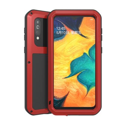 For Galaxy A40s LOVE MEI Metal Shockproof Waterproof Dustproof Protective Case(Red) - Galaxy Phone Cases by LOVE MEI | Online Shopping South Africa | PMC Jewellery